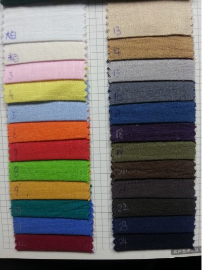 GZ-JCH 中厚仿麻竹節洗水100%棉  146CM JA320 側面照